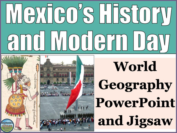 Mexico World Geography History and Modern Day PowerPoint and Stations Activity