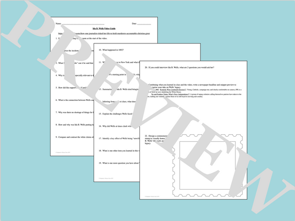 Ida B. Wells Activity Video Guide Analysis
