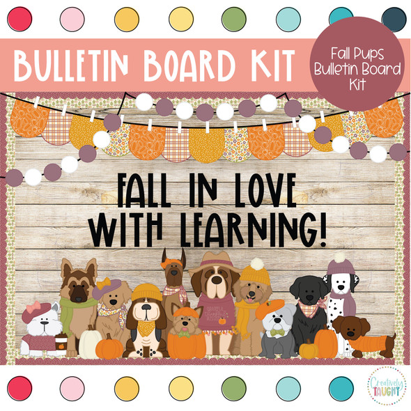 Fall Pups - September Bulletin Board Kit by Creatively Taught Fall Pups - September Bulletin Board Kit by Creatively Taught