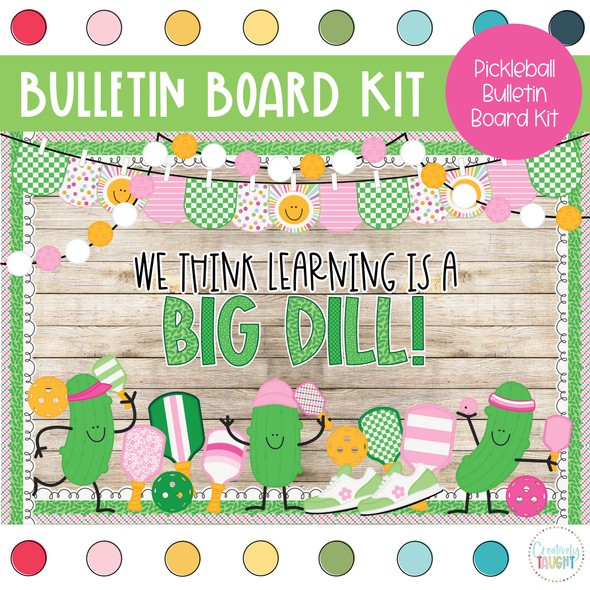 Pickleball - March Bulletin Board Kit by Creatively Taught Pickleball - March Bulletin Board Kit by Creatively Taught