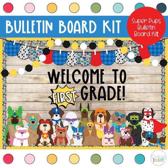 Superhero Pups - Back to School Bulletin Board Kit by Creatively Taught