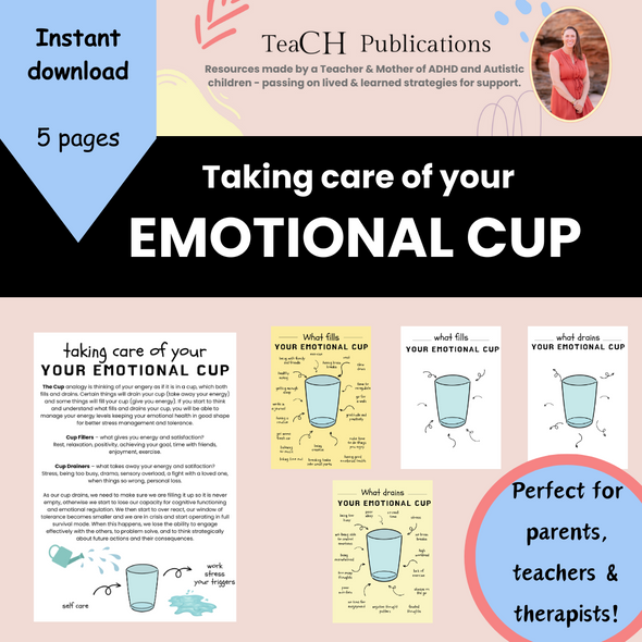 Emotional Care Therapy Calming Corner Coping Worksheet Daily Life Skill 