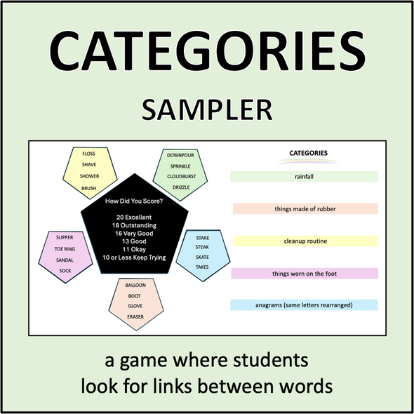 Categories Sampler Categories Sampler