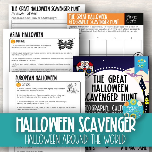The Great Geography Halloween Scavenger Hunt Around the World | Social Studies The Great Geography Halloween Scavenger Hunt Around the World | Social Studies