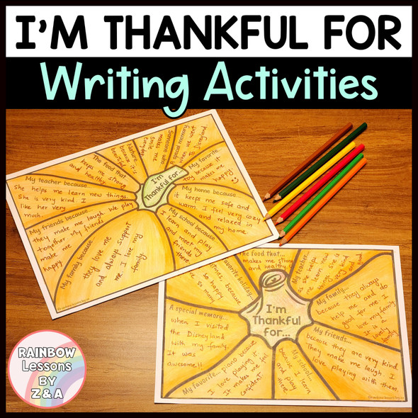I Am Thankful Writing | Thanksgiving Writing Activity | Thanksgiving Activities