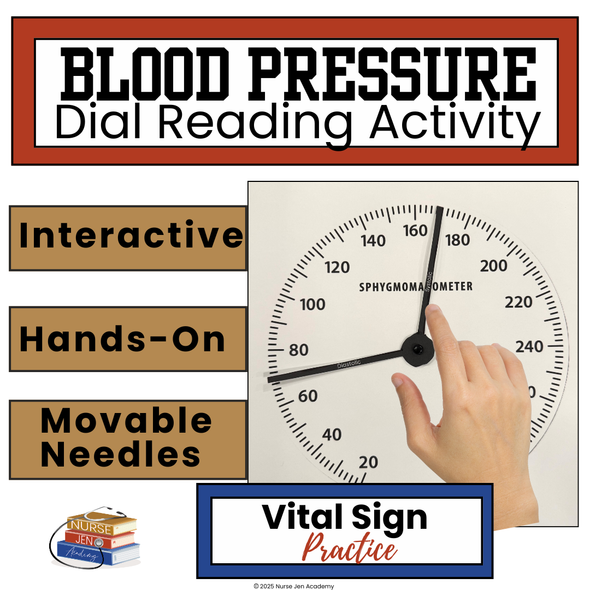 Blood Pressure Dial Reading Interactive Activity | Hands-On Vital Signs Practice