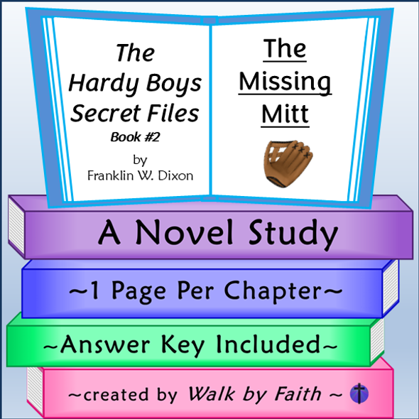 The Missing Mitt Novel Study The Hardy Boys Secret Files Book 2