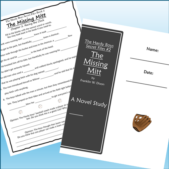 The Missing Mitt Novel Study The Hardy Boys Secret Files Book 2