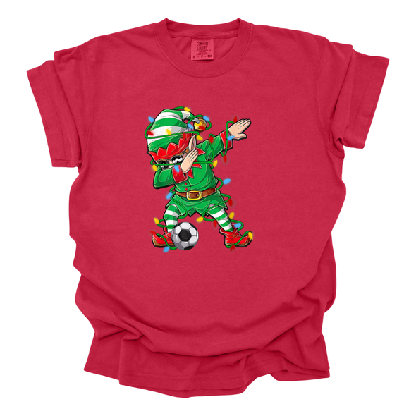 Dabbing Soccer Elf - Comfort Colors T-Shirt