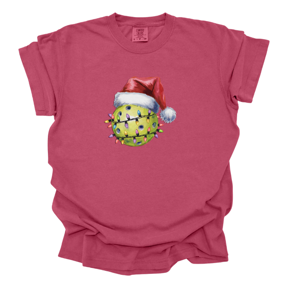 Pickleball in Christmas Lights - Comfort Colors T-Shirt