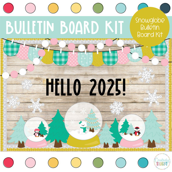 Snow Globe - Winter - January Bulletin Board Kit by Creatively Taught