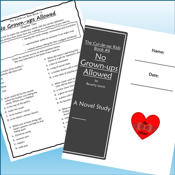 No Grown-ups Allowed Novel Study The Cul-de-sac Kids Book 4