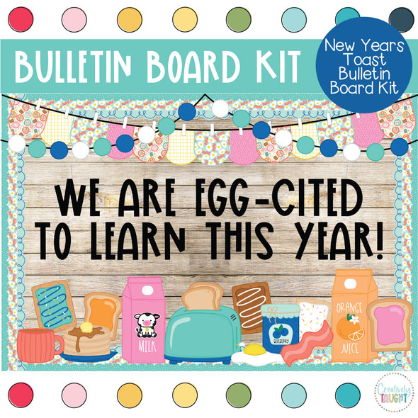 New Years Toast - January Bulletin Board Kit by Creatively Taught