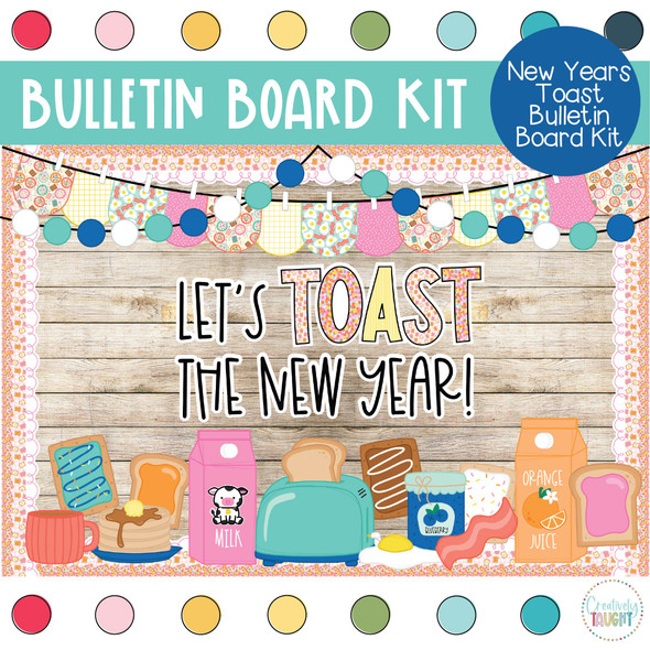 New Years Toast - January Bulletin Board Kit by Creatively Taught