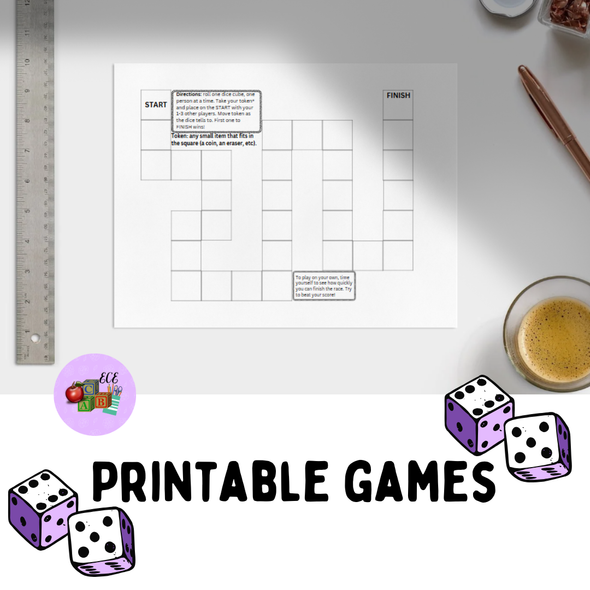 2.0 Printable Games (Race to Finish!)