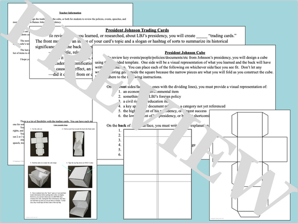 President Lyndon Johnson Activity Review Projects