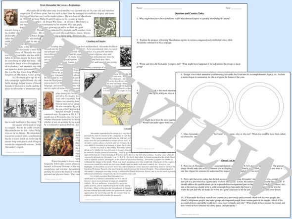 Alexander the Great Activities Bundle