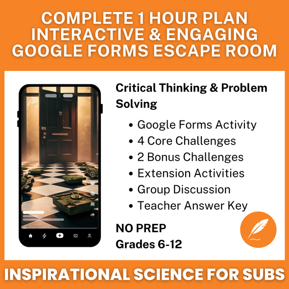 Weathering & Erosion: Earth Science Digital Escape Room (Geology Sub Plan)