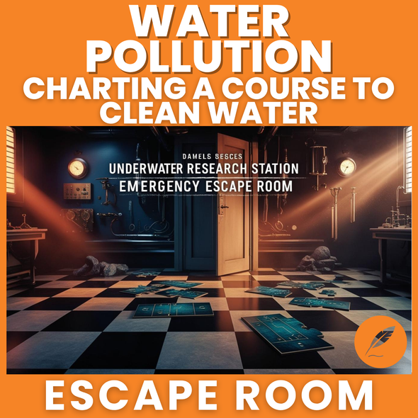 Ocean & Water Pollution: Marine Ecosystems Digital Escape Room (Biology & Earth Science)