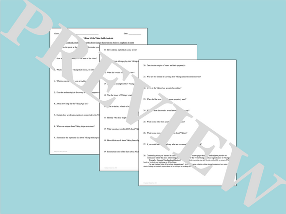 Viking Age Activity Myths and Facts Video Guide Analysis