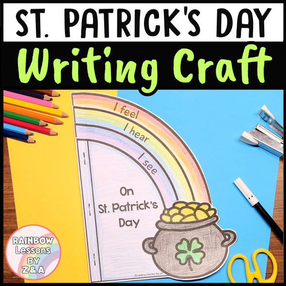 St Patricks Day Writing Craft | Rainbow Pot of Gold Craft | Writing Activity