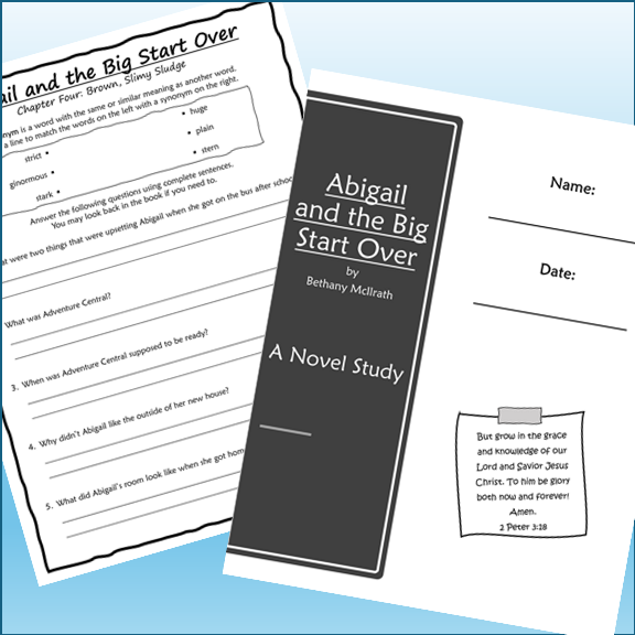 Abigail and the Big Start Over Novel Study