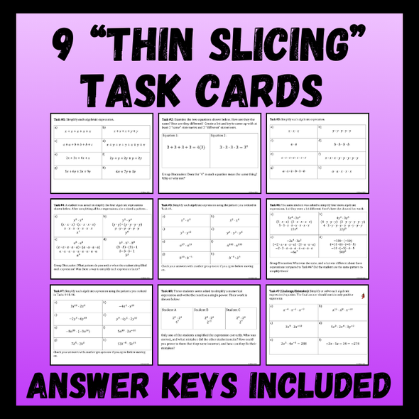Multiplying Powers BTC Thin Slicing Mini-Lesson | 8th Grade Math Lesson