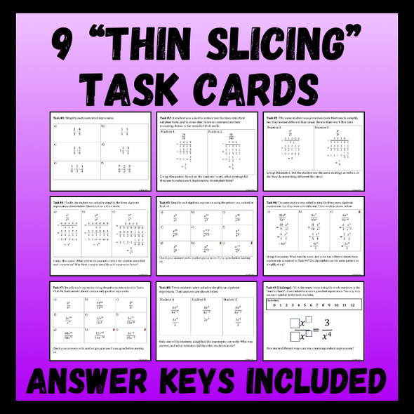 Dividing Powers BTC Thin Slicing Mini-Lesson | 8th Grade Math Lesson