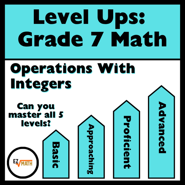 Level Ups: Operations With Integers Practice Activity | 7th Grade Math