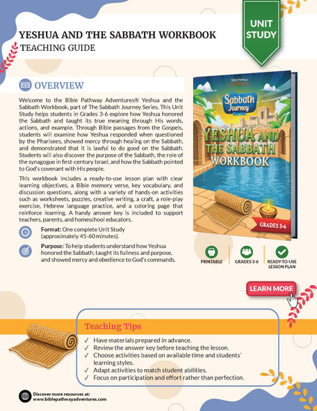 Unit Study | Yeshua and the Sabbath Workbook (Grades 3-6)