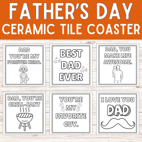 Father’s Day Tile Coaster Craft 