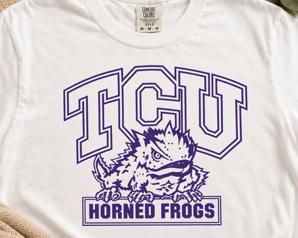 Vintage TCU Horned Frog Logo 