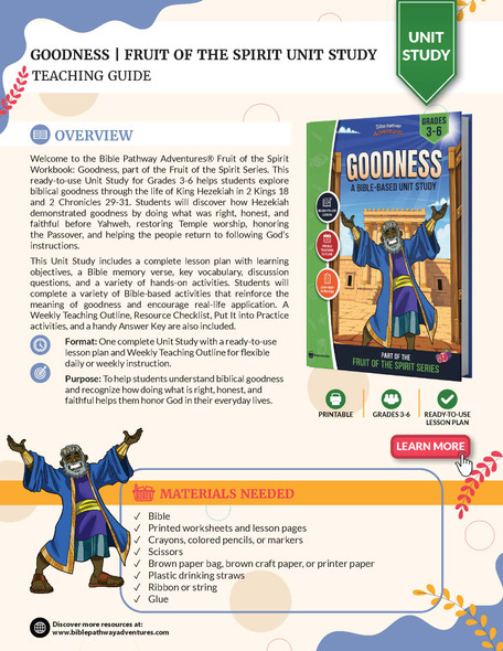 Unit Study | Goodness: Fruit of the Spirit (Grades 3-6)