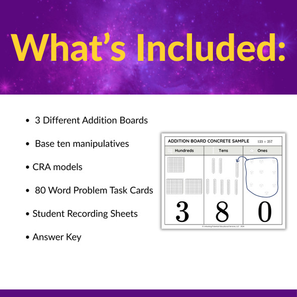 Multi-Digit Addition with Regrouping Word Problem Task Cards - Grades 2 and 3
