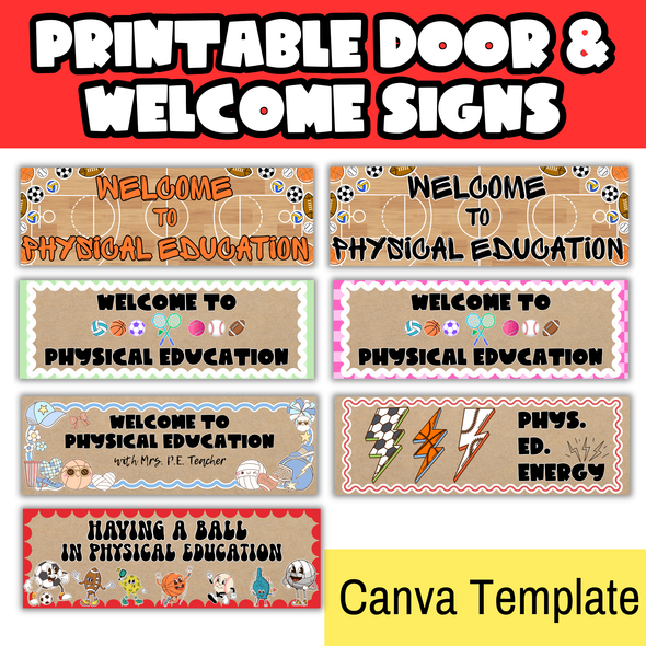 PE Printable Banners | Viral Banner Templates 