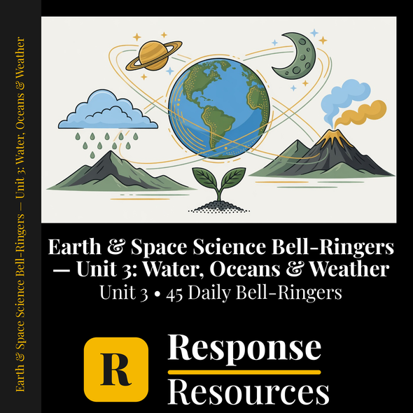 Earth & Space Science Bell Ringers Unit 3 - 45 Warm-Ups (6-8)