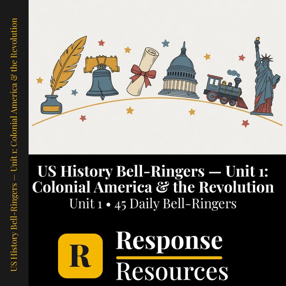 US History Bell Ringers Unit 1 - 45 Daily Warm-Ups (Grades 6-8)