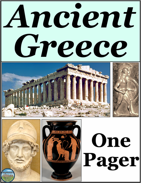 Ancient Greece One Pager Activity