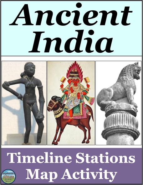 Ancient India Timeline Map Image Analysis Stations Activity