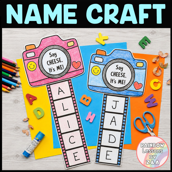 Name Craft Activity | Math Craft | Literacy Craft | Back to School Activities