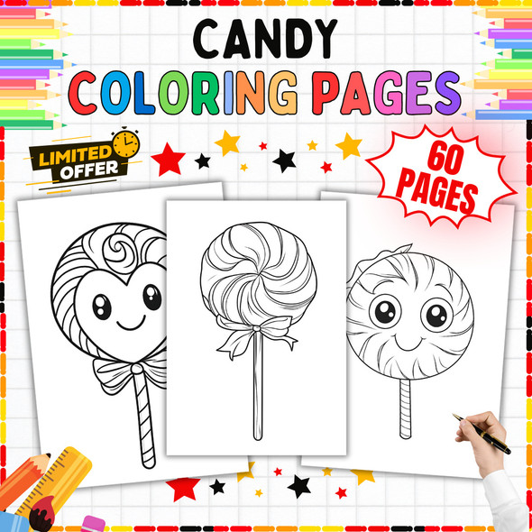 60 Printable Coloring Pages | Candy coloring pages