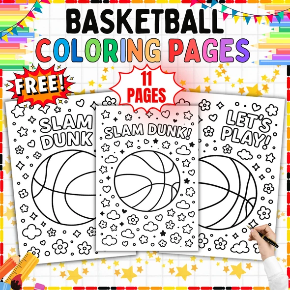 11 Printable Coloring Pages | Basketball Coloring Pages free