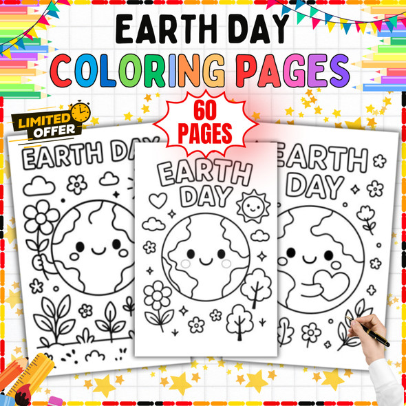 Earth Day Coloring Pages: 60 Printable Coloring Sheets PDF