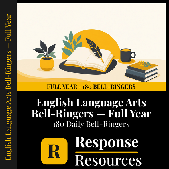 English Language Arts Bell Ringers FULL YEAR - 180 Warm-Ups (Grades 6-8)