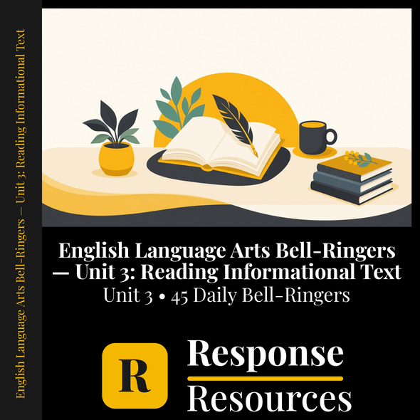 English Language Arts Bell Ringers Unit 3 - 45 Warm-Ups (Grades 6-8)