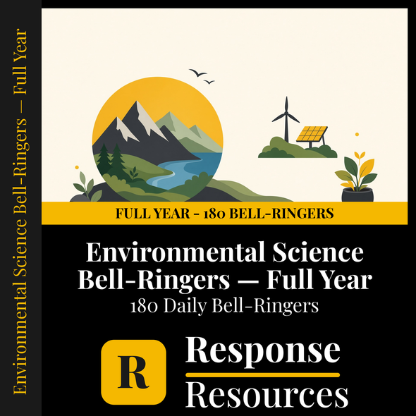 Environmental Science Bell Ringers FULL YEAR - 180 Daily Warm-Ups (Grades 9-12)