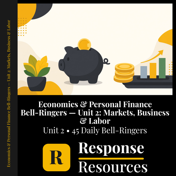 Economics & Personal Finance Bell Ringers Unit 2 - 45 Warm-Ups (Grades 9-12)