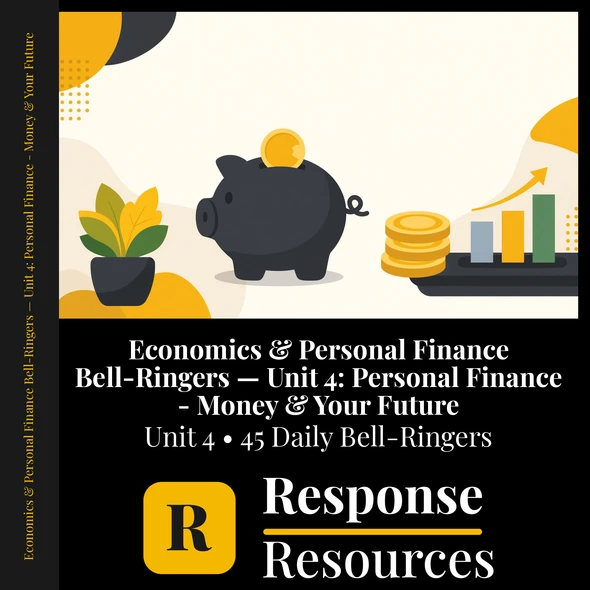 Economics & Personal Finance Bell Ringers Unit 4 - 45 Warm-Ups (Grades 9-12)
