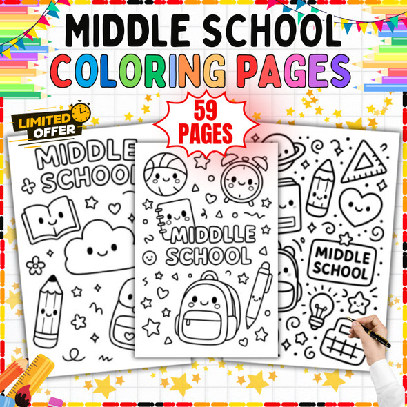 Middle School Coloring Pages: 59 Printable Coloring Sheets PDF