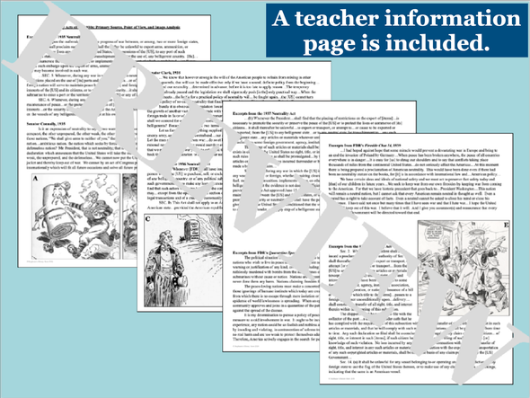 WW2 Neutrality Acts Primary Source Point of View and Image Analysis Activity